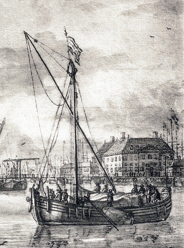 smalschip bij het paalhuis